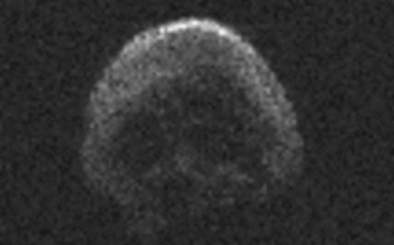This image of asteroid 2015 TB145, a dead comet, was generated using radar data collected by the National Science Foundation's 1,000-foot (305-meter) Arecibo Observatory in Puerto Rico. 