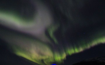 The Northern Lights, 2015 October 9. Imaged from the M/V 