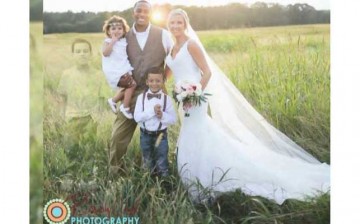 Wedding Photo With Photoshopped Son