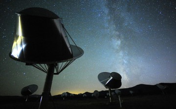 The Allen Telescope Array searches for alien or narrowband signals from distant stars and planets.