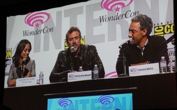 Jeffery Dean Morgan on The Losers panel with Zoe Saldana and director Sylvain White, at 