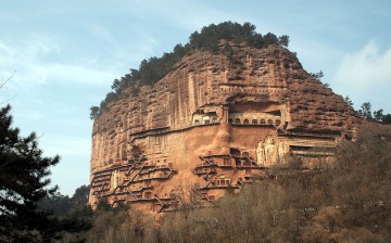 The Maijishan Grottoes, which when translated means “Wheat Stack Hill,” is a UNESCO World Heritage Site that dates back to 1,500 years ago. It is home to 10,632 Buddhist sculptures and 221 grottoes.