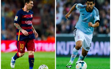 Arsenal Rumors Central: Lionel Messi (L) and Nolito.