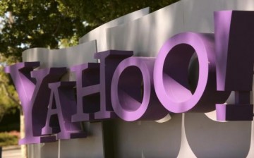 The Yahoo logo is shown at the company's headquarters in Sunnyvale, California April 16.