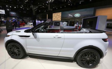 The new convertible Range Rover Evoque is presented at the 2015 Los Angeles Auto Show on November 18, 2015 in Los Angeles, California. 