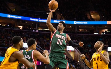 Milwaukee Bucks shooting guard O.J. Mayo (#00) shoots over the Cleveland Cavaliers in a recent regular season game.