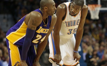 Kobe Bryant (L) and Kevin Durant.
