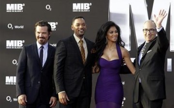 Actor Will Smith is seen with cast members of ''Men in Black III'' in Berlin
