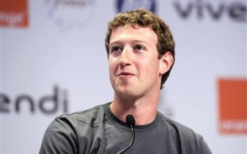 Facebook founder and CEO Mark Zuckerberg attends the eG8 forum in Paris
