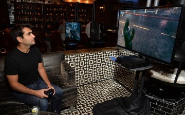  Actor Kumail Nanjiani attends the Batman: Arkham Knight VIP Launch at The Line Hotel on June 22, 2015 in Los Angeles, California. 