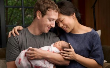 Mark Zuckerberg and wife Priscilla Chan with baby Max on the day they donate 99 percent of Facebook stock worth $45 billion
