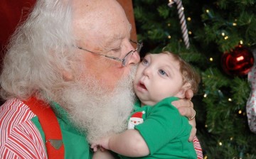 Jaxon Buell with Santa 