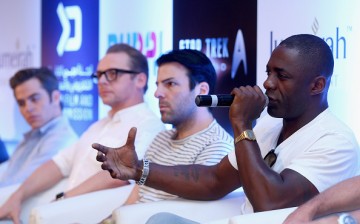 Actor Idris Elba attends a press conference promoting 'Star Trek Beyond' at Burj Al Arab on September 30, 2015 in Dubai, United Arab Emirates. 