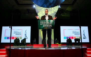  Ray Muzyka, co-founder of BioWare Corp., speaks during the Academy of Interactive Arts and Sciences' 11th Annual Interactive Achievement Awards at the Red Rock Casino February 7, 2008 in Las Vegas, Nevada. 