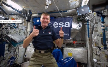 British astronaut Tim Peake aboard the ISS.