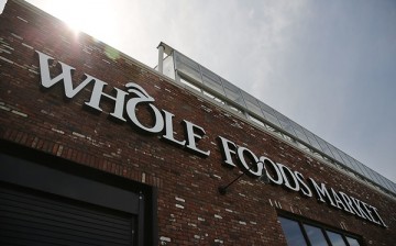 A sign for a Whole Foods Market is viewed in the Brooklyn borough in New York City. 