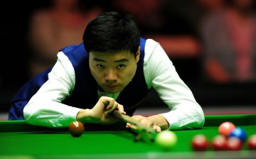 Chinese snooker player Ding Junhui during Round One of the 2016  Dafabet Masters in London against World Snooker Champion Stuart Bingham.