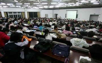 Students attend a lesson at the Northeast Normal University in Changchun of Jilin Province, China, on March 22, 2007.