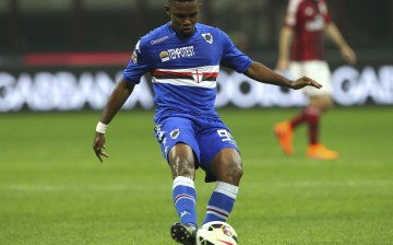 Cameroonian striker Samuel Eto'o during his stint with UC Sampdoria.