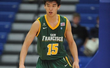 Sichuan Blue Whales center Xu Tao during his college stint with the University of San Francisco Dons.