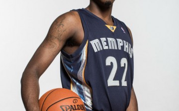 Shanxi Brave Dragons shooting guard Jamaal Franklin during his NBA rookie photoshoot with the Memphis Grizzlies.