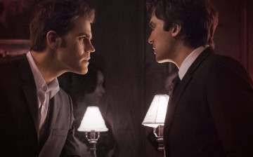 Stefan (Paul Wesley) and Damon (Ian Somerhalder) from 