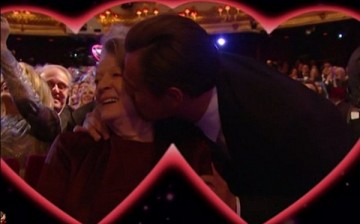 Actor Leonardo DiCaprio kissed Dame Maggie Smith for the BAFTA Kiss Cam.