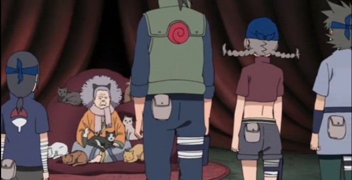 Itachi's first mission with his team to find a run-away Ninja cat
