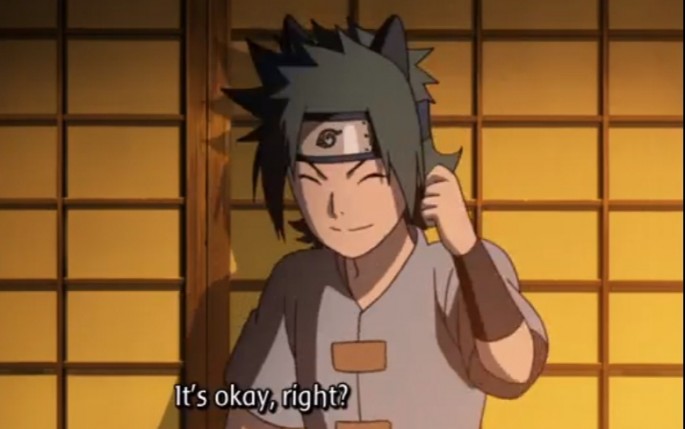 Itachi's teammate thinking of getting some whisker from the cat to save his ill father