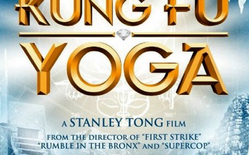 The promotional poster for the upcoming Indo-Chinese joint venture movie, 'Kung Fu Yoga,' featuring Jackie Chan.