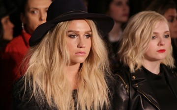 Kesha attend the Zac Posen fashion show at Vanderbilt Hall at Grand Central Terminal on February 16, 2015 in New York City.