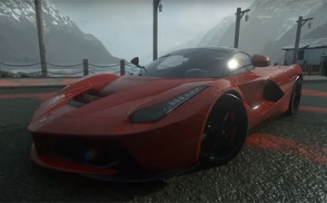 A Ferrari car in the video game 