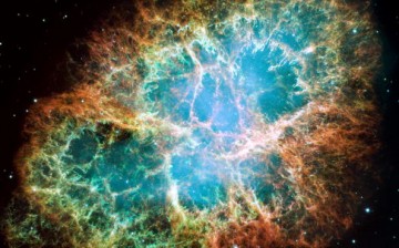 The Hubble Space Telescope releases the largest picture of the Crab Nebula.