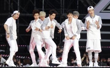  South Korean pop group GOT7 perform on stage during the 20th Dream Concert on June 7, 2014 in Seoul, South Korea.