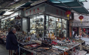 An antique store is seen in Sheung Wan District in Hong Kong on March 20, 2016. 