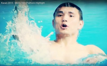Emerging victorious: 23-year-old Neijiang-born diver Qiu Bo bagged the gold medal at the 2015 FINA World Championships in Kazan, Russia.
