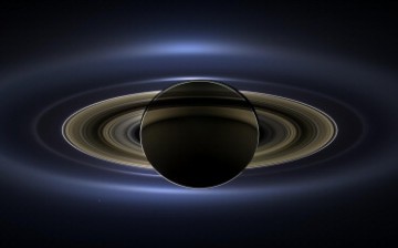In this handout from NASA, the planet Saturn is seen backlit by the sun, sent Cassini spacecraft July 19, 2013 in space. NASA unvieled the image, that spans 404,880 miles (651,591 kilometers) across, November 12, 2013.