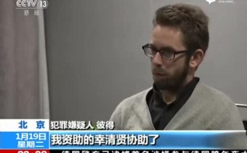 A screencap of Swedish national Peter Dahlin during his televised confession. Several countries and human rights groups have aired their concern over such practices by the Chinese government. 