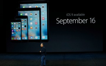 Apple Senior Vice President of Worldwide Marketing Phil Schiller speaks about iOS 9 availability during a Special Event at Bill Graham Civic Auditorium