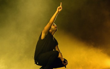 Rapper Drake performs onstage during day 3 of the 2015 Coachella Valley Music & Arts Festival (Weekend 1) at the Empire Polo Club on April 12, 2015 in Indio, California.