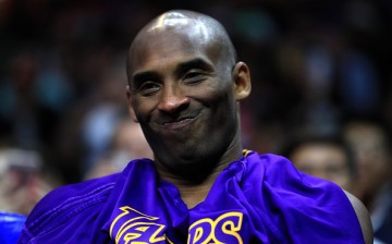 Kobe Bryant of the Los Angeles Lakers during an NBA game on April 5, 2016 at Staples Center in Los Angeles, California. 