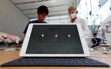 An Apple Inc. iPad Pro 9.7 inch is displayed at the company's Omotesando store on March 31, 2016 in Tokyo, Japan.    