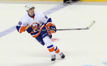 Show them what you've got: Andong Song played during the 2015 New York Islanders Blue & White Rookie Scrimmage & Skills Competition at the Barclays Center in New York City on July 8, 2015. 