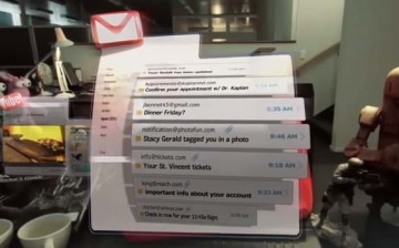 This is how Gmail would look like in Magic Leap's vision of mixed reality