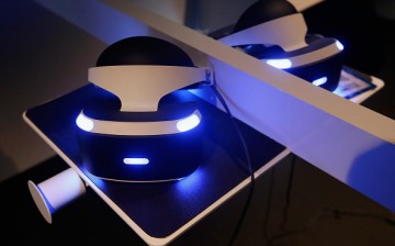 The PS4 virtual reality 'Project Morpheus' is displayed during the Annual Gaming Industry Conference E3 at the Los Angeles Convention Center on June 16, 2015 in Los Angeles, California. 