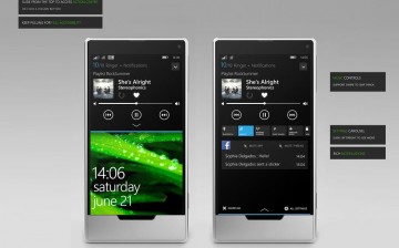 The illustration shows the concept of Microsoft’s Surface phone. 