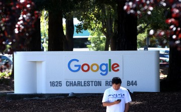   The Google logo is displayed on a sign outside of the Google headquarters on September 2, 2015 in Mountain View, California.   