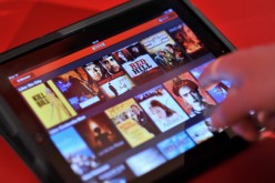 An Apple Ipad is used to view Netflix during the Netflix UK launch in London, England