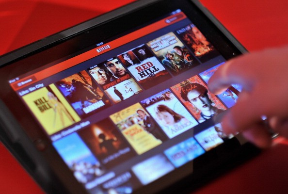 An Apple Ipad is used to view Netflix during the Netflix UK launch in London, England