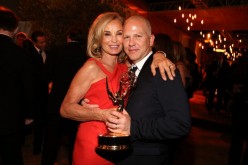 Executive producer Ryan Murphy with 'American Horror Story' actress Jessica Lange. 